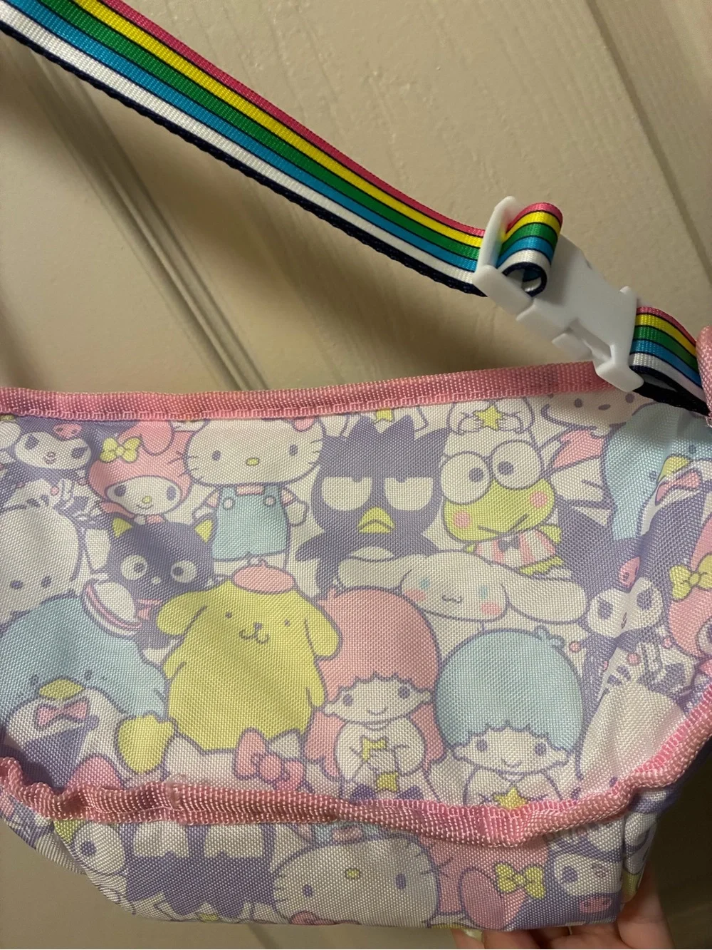 Sanrio Hello Kitty Pink and White Character Waist Bag